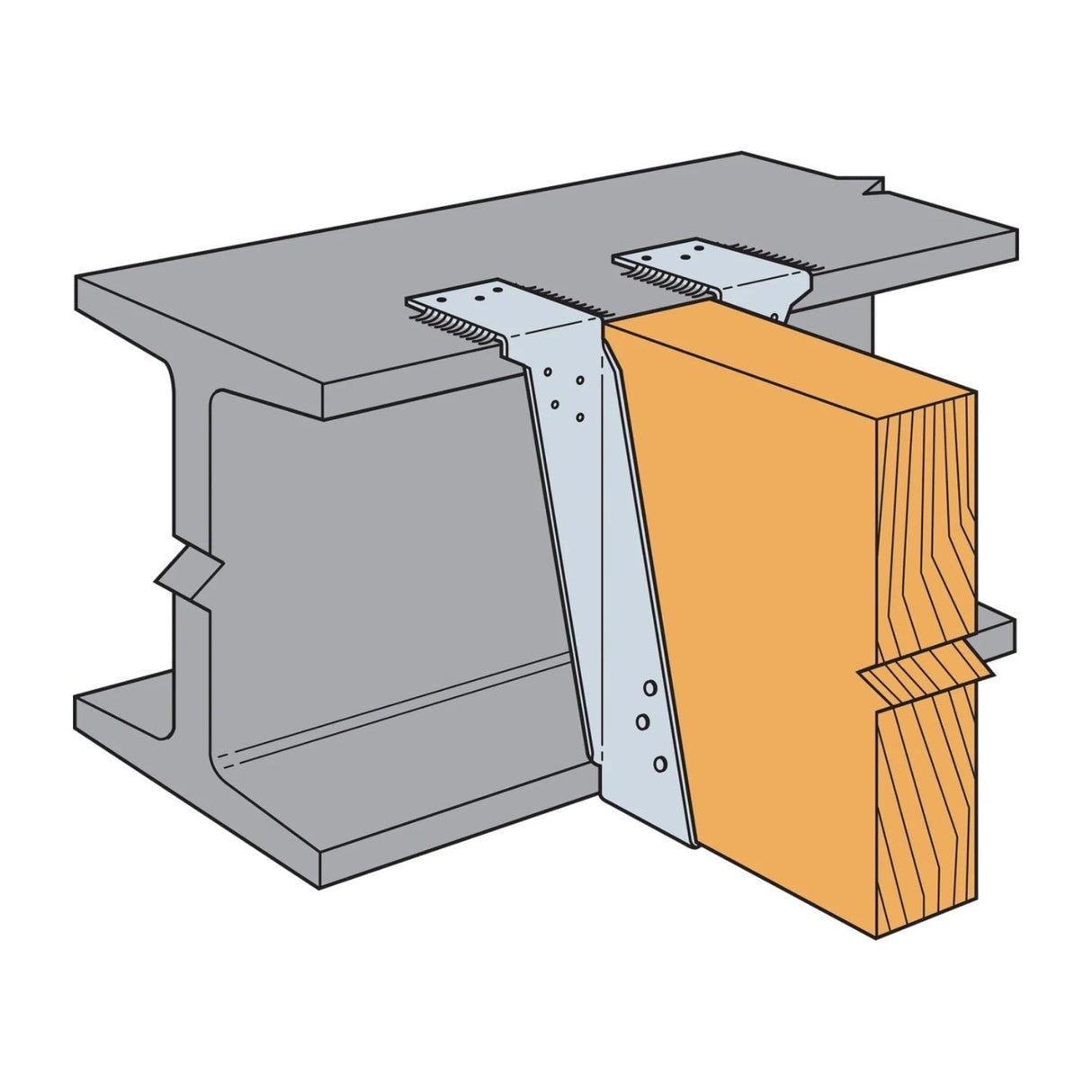 Simpson Strong-Tie LB210AZ (2" x 10") Top Flange Joist Hanger ZMAX Finish - 3