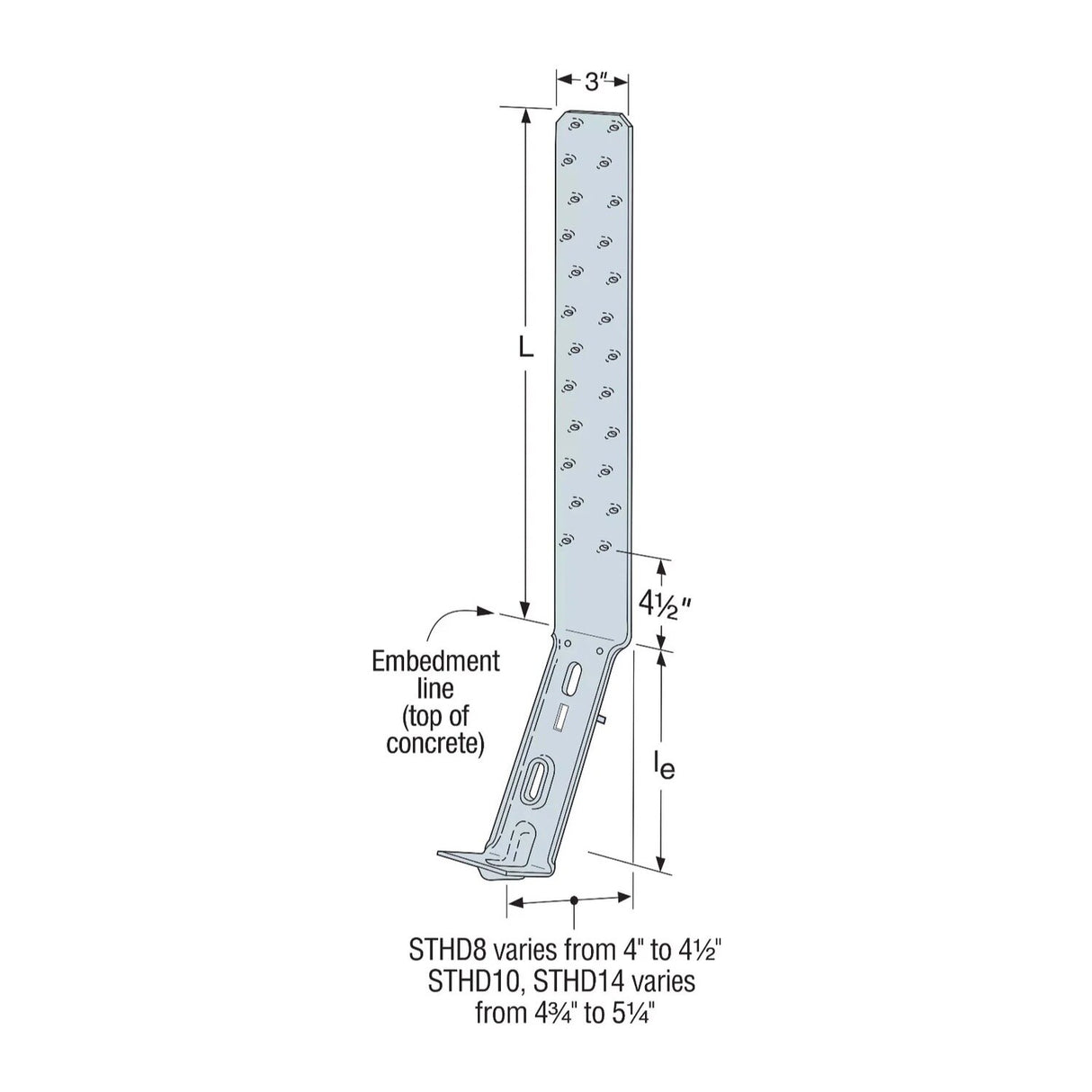 Simpson Strong-Tie LSTHD8 (18-5/8") Strap-Tie Holdown for Wood and Cold-Formed Steel Construction - 2