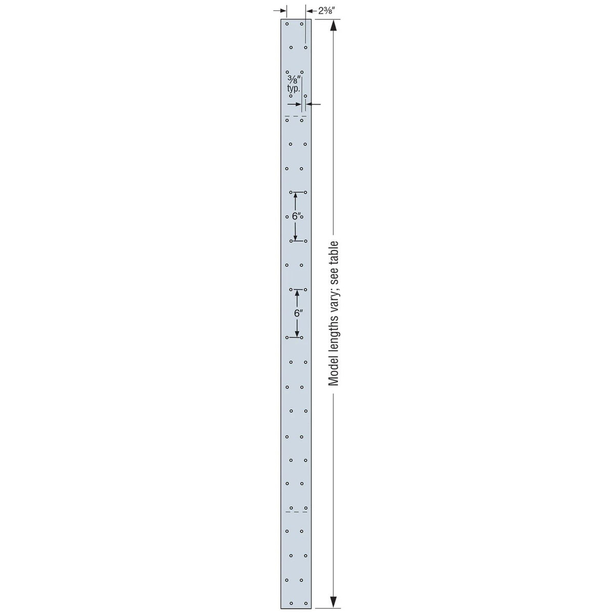 Simpson Strong-Tie LSTI73 (3-3/4 in x 73") 18-Gauge Strap Tie - 2