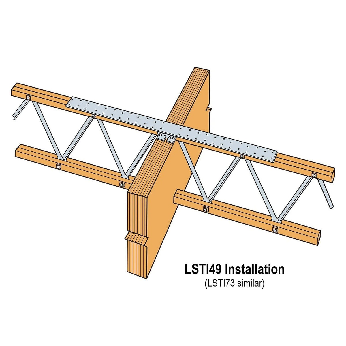 Simpson Strong-Tie LSTI73 (3-3/4 in x 73") 18-Gauge Strap Tie - 3