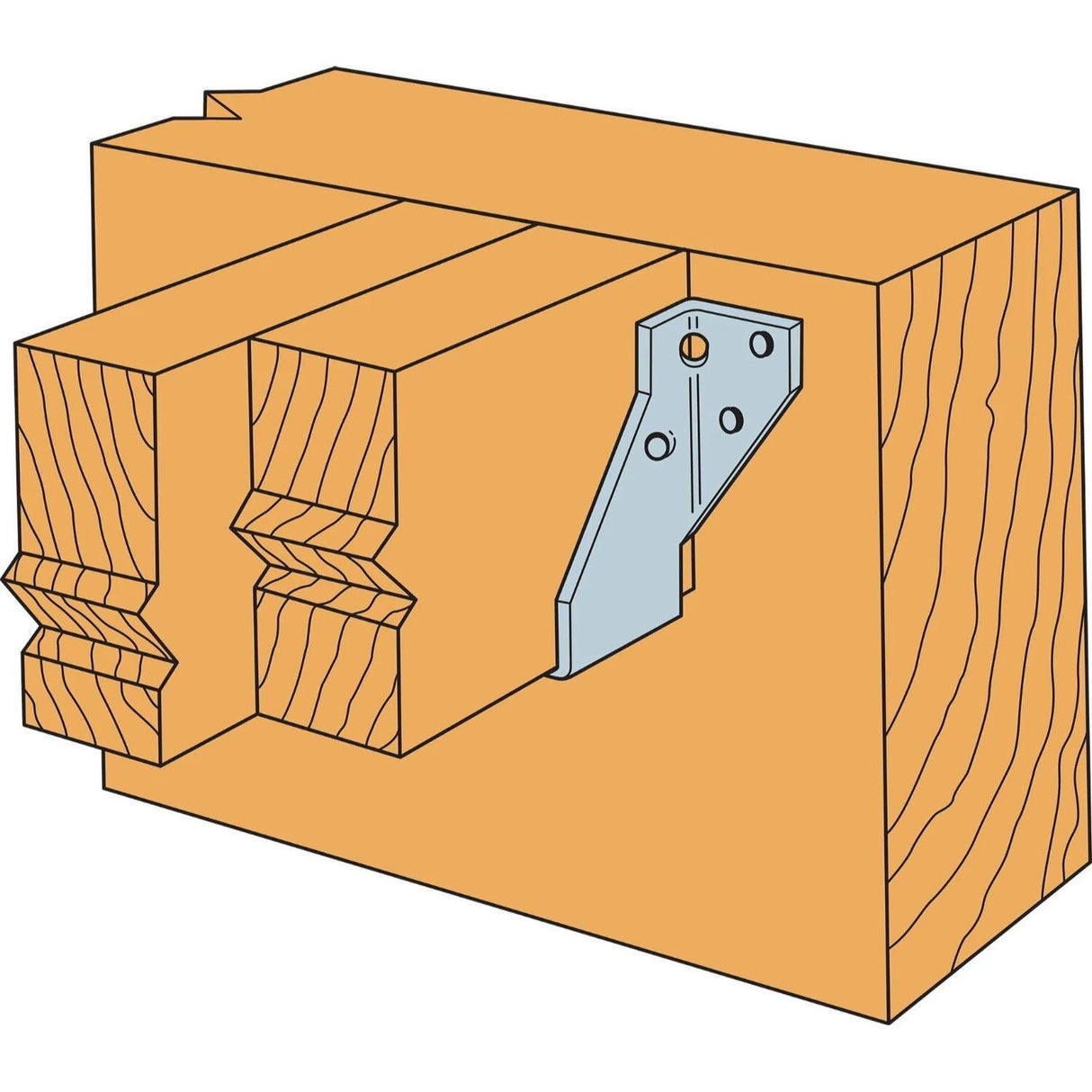 Simpson Strong-Tie LUS24-2 (Double 2" x 4") Galvanized Face-Mount Joist Hanger - 2