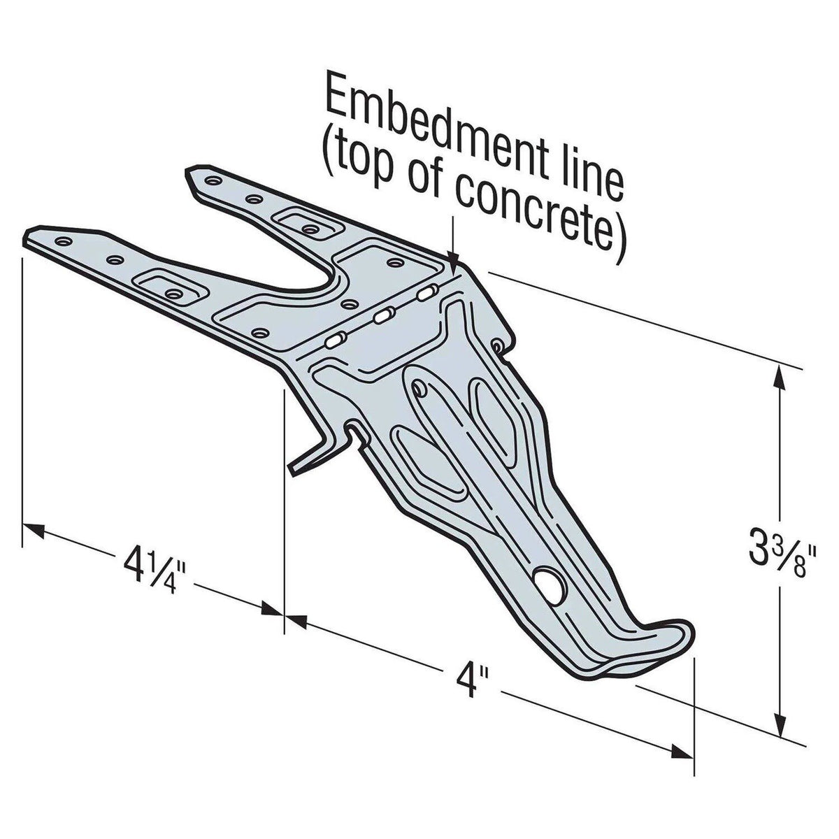 Simpson Strong-Tie MASA-B (16-Gauge) Mudsill Anchor Galvanized (2500 Pack) - 2