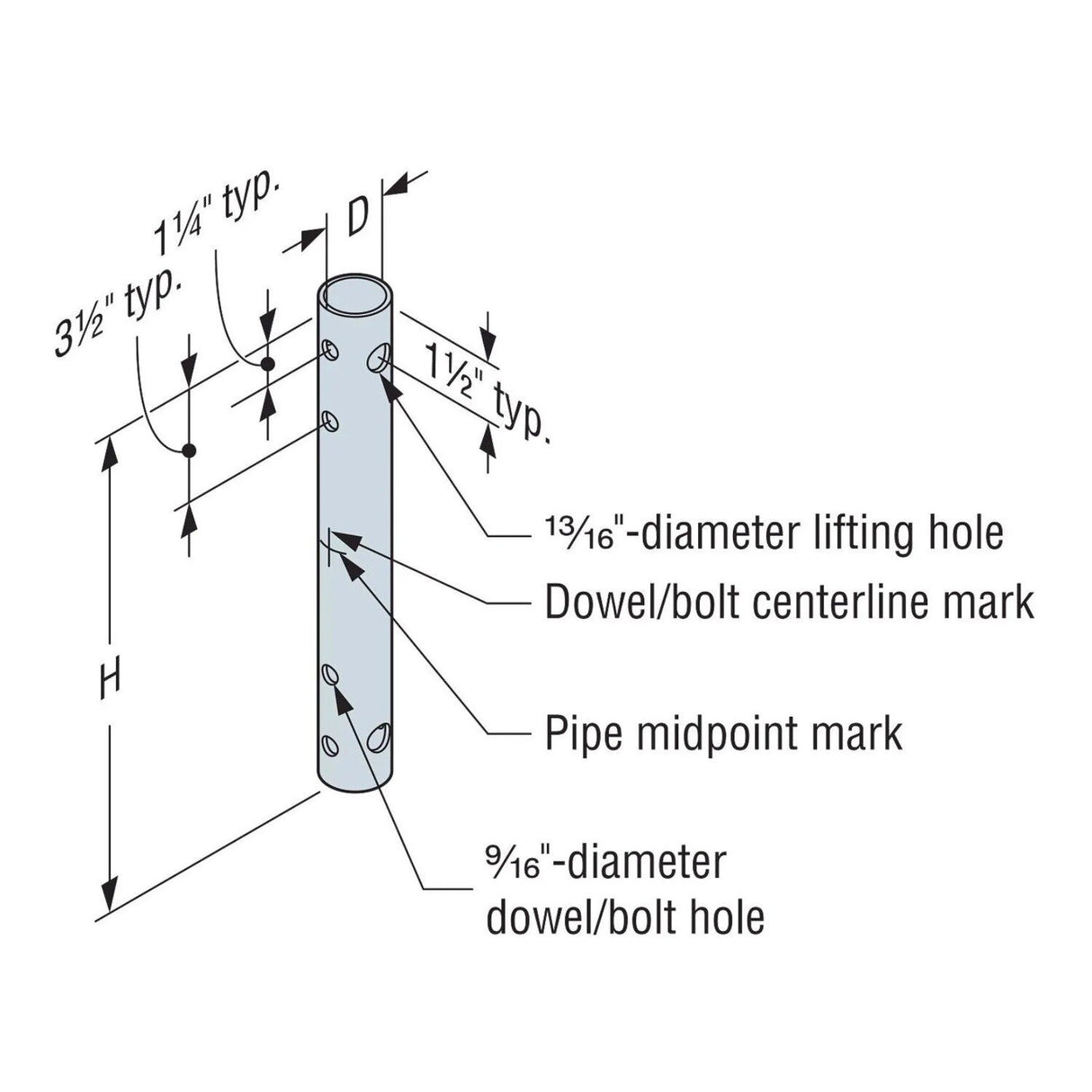 Simpson Strong-Tie MCT1.9X15 (1-9/10 in. x 15 in.) Mass Timber Column Tie for Column-to-Foundation Connections