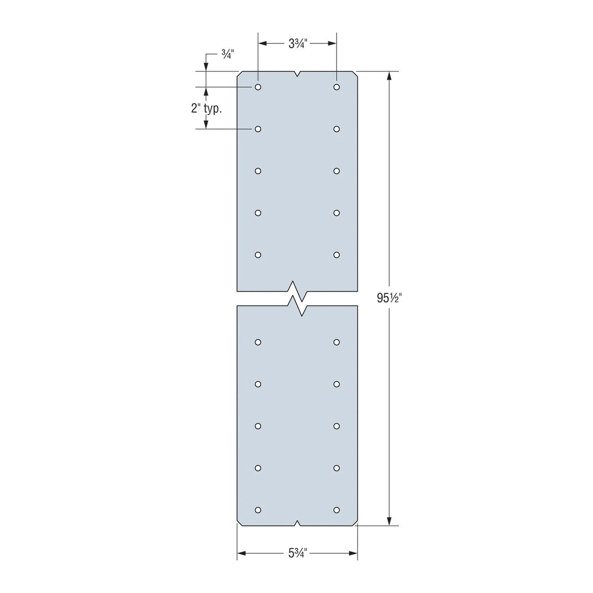 Simpson Strong-Tie MDSS96 (5-3/4" x 95-1/2") Diaphragm Spline Strap for CLT Diaphragms - 2