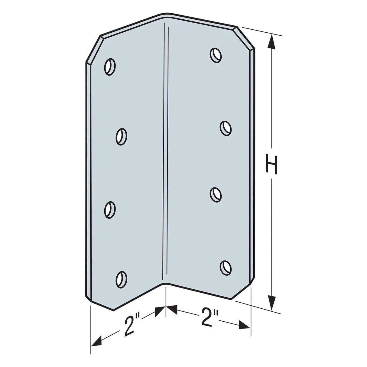 Simpson Strong-Tie ML26SS (2" x 6") Medium L Angle Stainless Steel - 2
