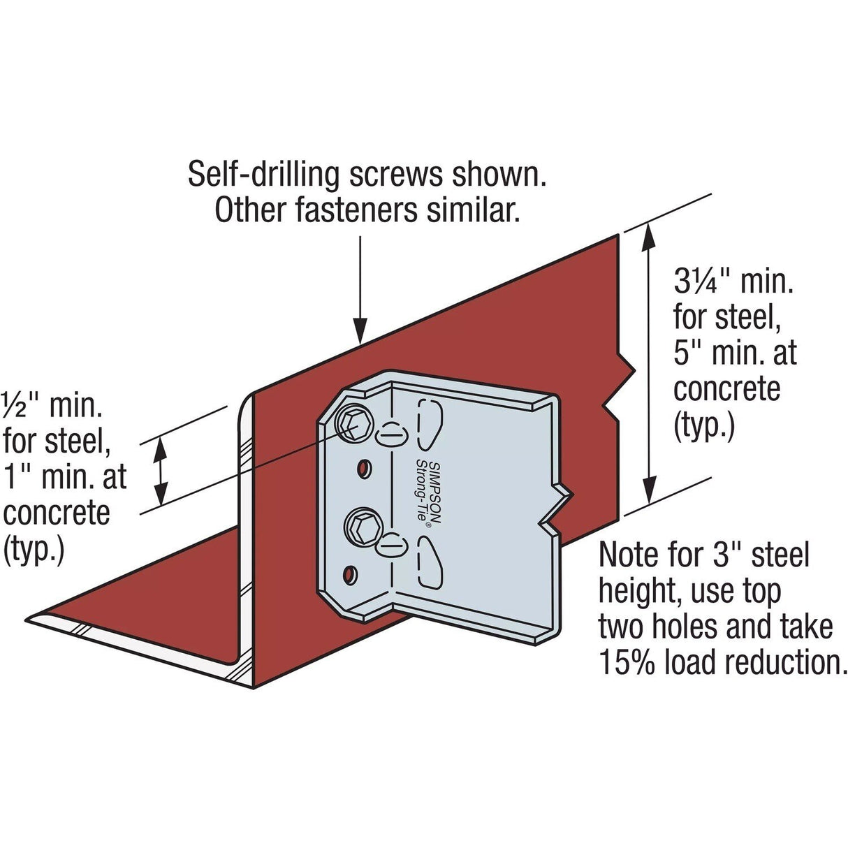 Simpson Strong-Tie MSCB45.5-KT (4" x 5.5") Medium Duty Slide Clip with Screws (25 Pack) - 5