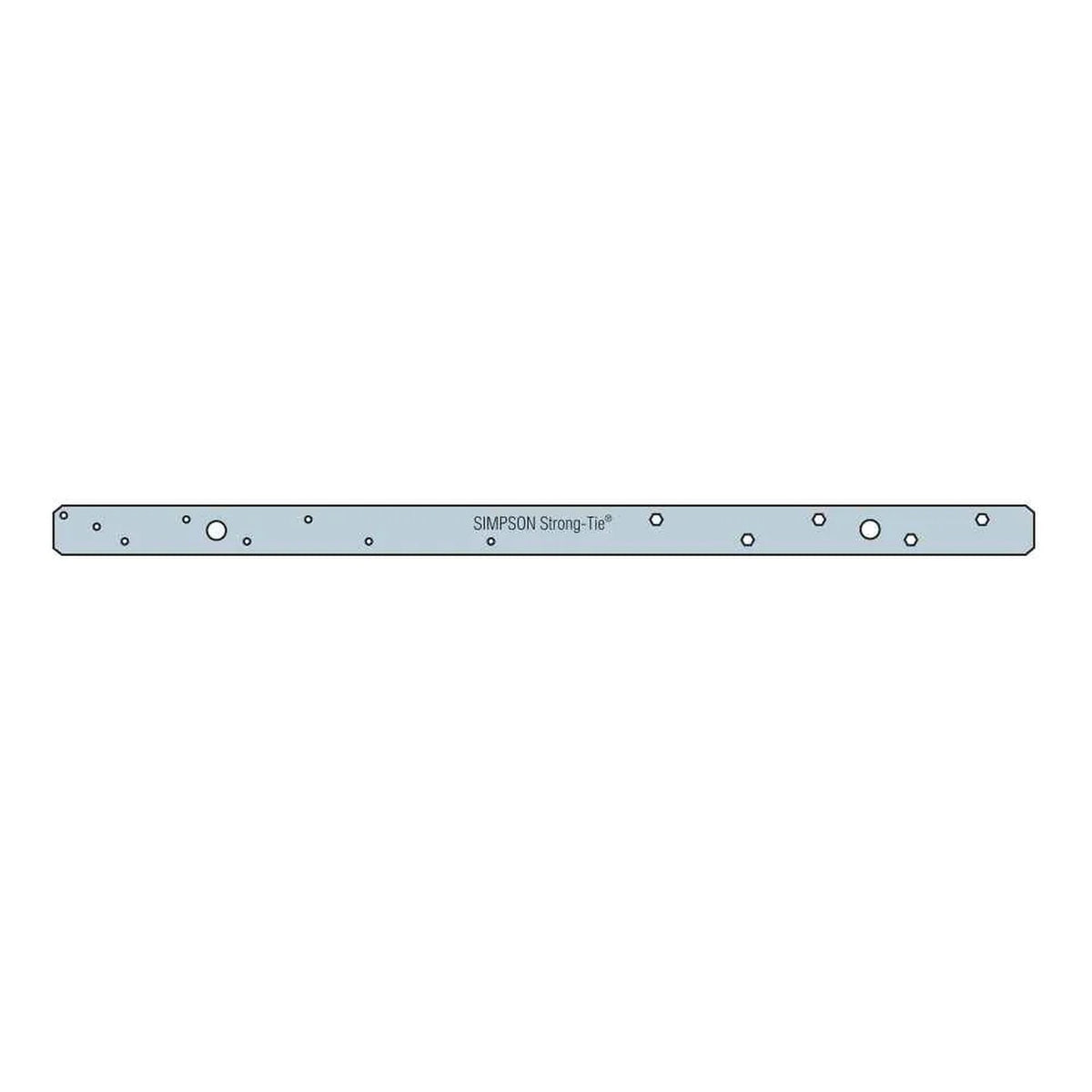 Simpson Strong-Tie MSTAM24Z Strong-Wall (24 in.) Medium Masonry Strap Tie for Wood-to-Masonry Applications