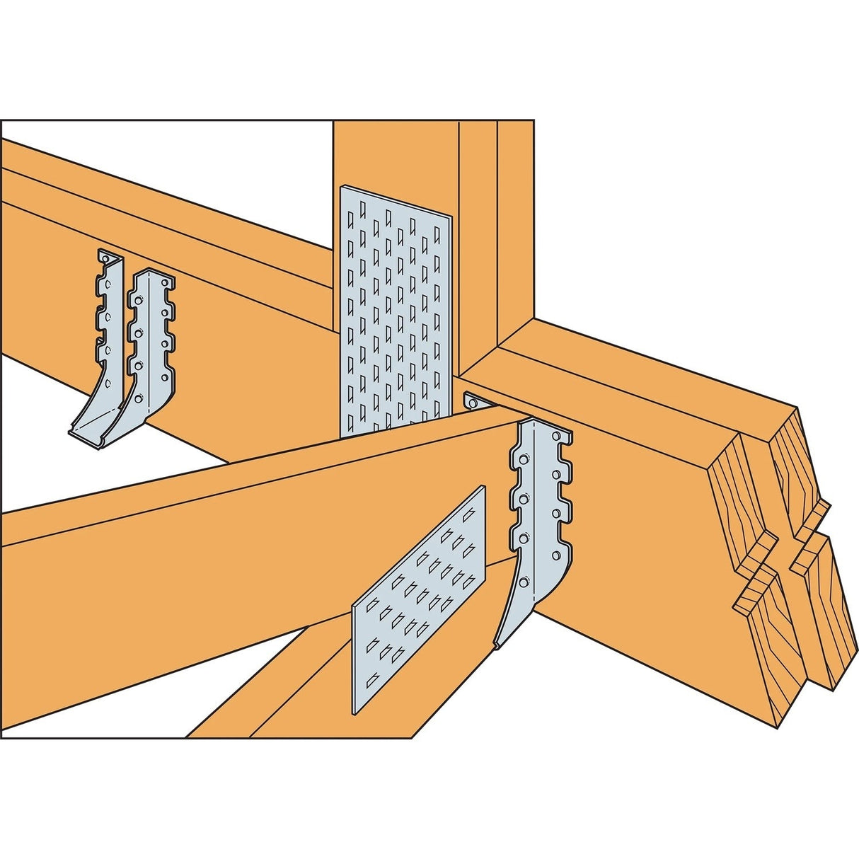 Simpson Strong-Tie MUS26 (2" x 6") Galvanized Face-Mount Joist Hanger - 3