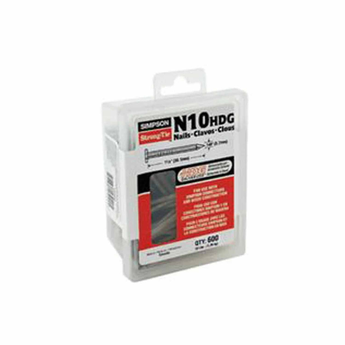 Simpson Strong-Tie N8DHDG-R Strong-Drive (8D x 1-1/2" x 0.131") HDG Smooth-Shank Connector Nail (150 Pack)