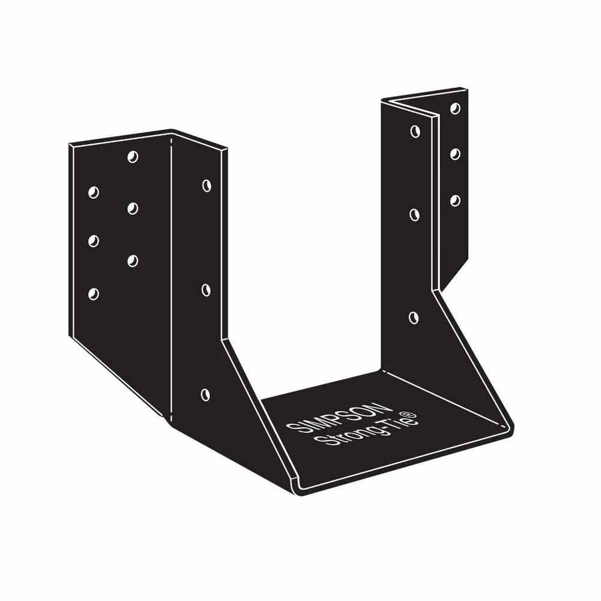 Simpson Strong-Tie OHU610-SDS3 (6" x 10") 12 Gauge Ornamental Joist Hanger w/ SDS Screws - Black Powder Coated