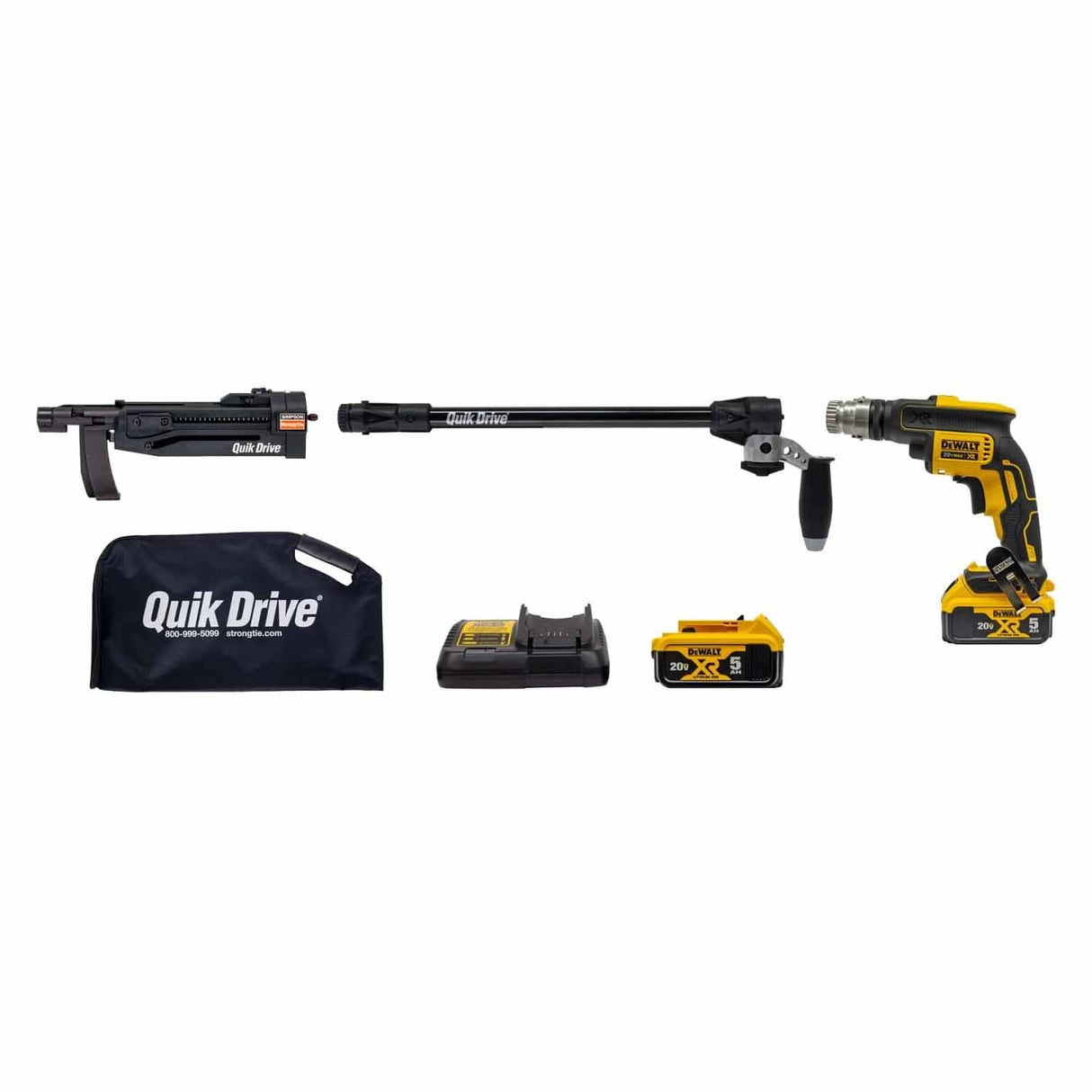 Simpson Strong-Tie PRO200SG2C2K Quik Drive (2500 RPM) Cordless PRO200S Multi-Purpose System with DeWalt 2500 RPM Screwdriver Motor