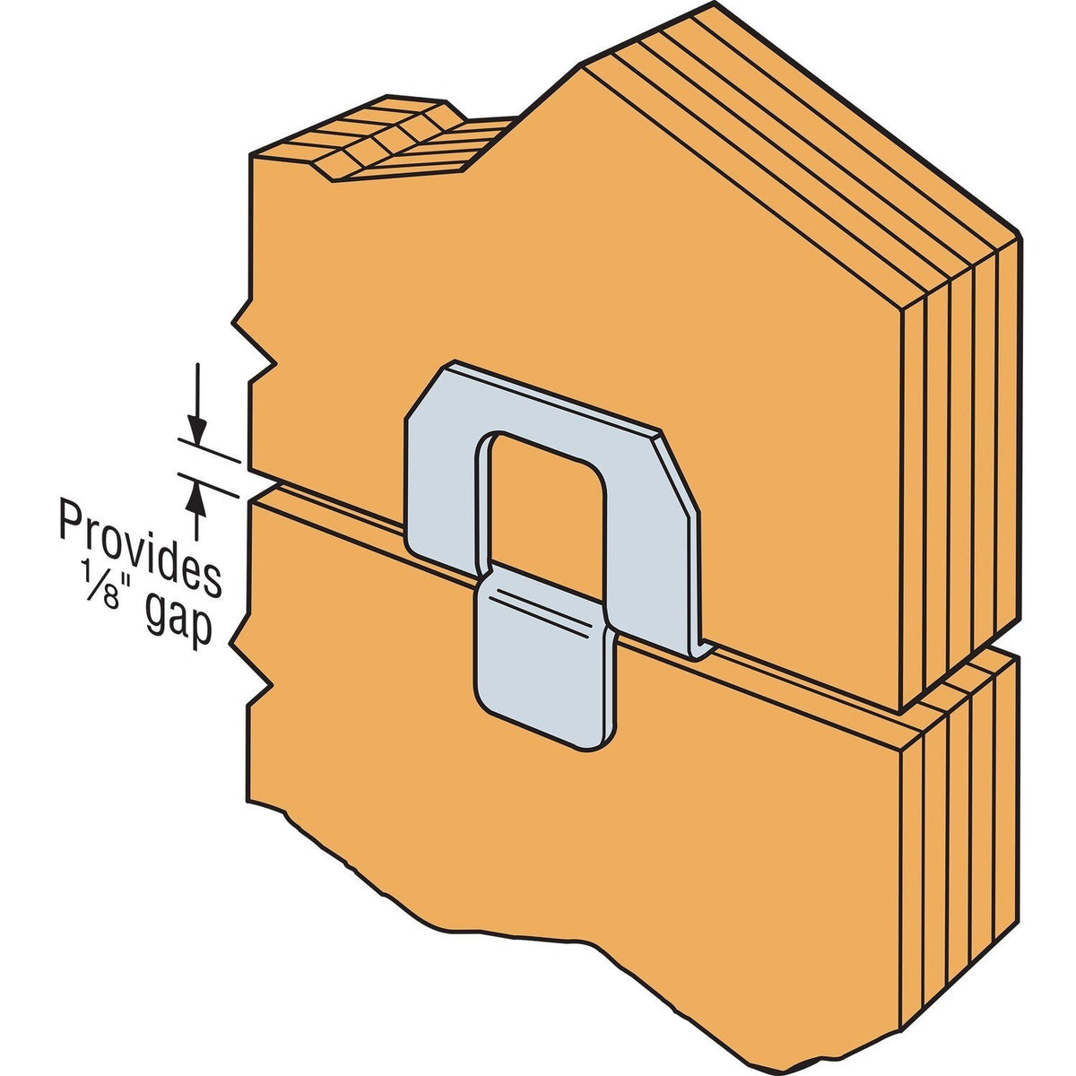 Simpson PSCL 5/8-R50 Panel Sheathing Clip for 5/8-in. Plywood (50 Pack) - 3