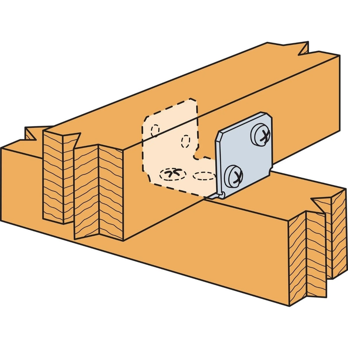 Simpson Strong-Tie RTU2 (2x Joist, 2x Post) Rigid Tie Connector - 3