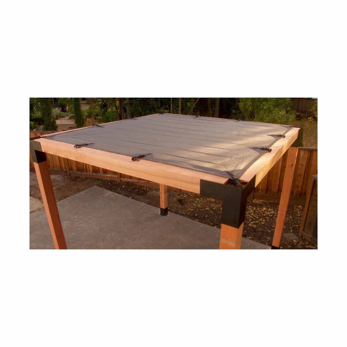 Simpson Strong-Tie SAGE-SHADE10X10G (10' x 10') Outdoor Accents Sage System Sunshade for Pergola, Gray - 3