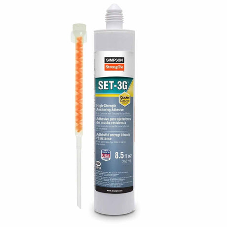 Simpson Strong-Tie SET3G10 (8.5 oz) High-Strength Epoxy Adhesive Cartridge with Nozzle and Extension (1 Piece)