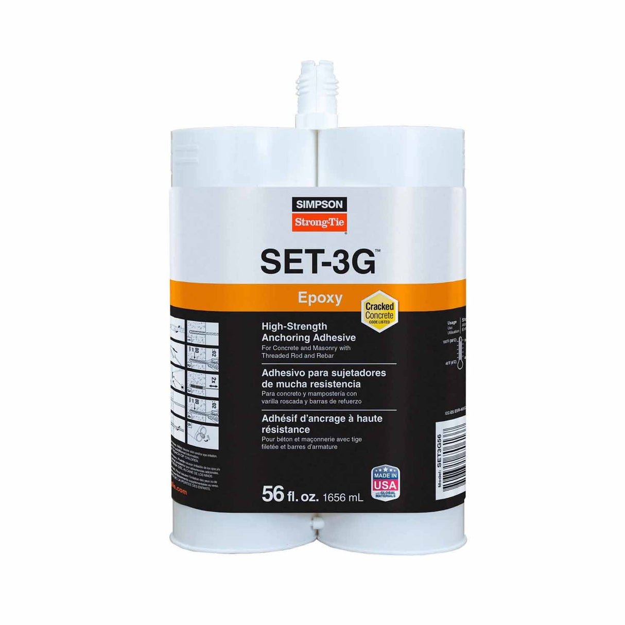 Simpson Strong-Tie SET3G56 (56 oz.) High-Strength Epoxy Adhesive (1 Cartridge)