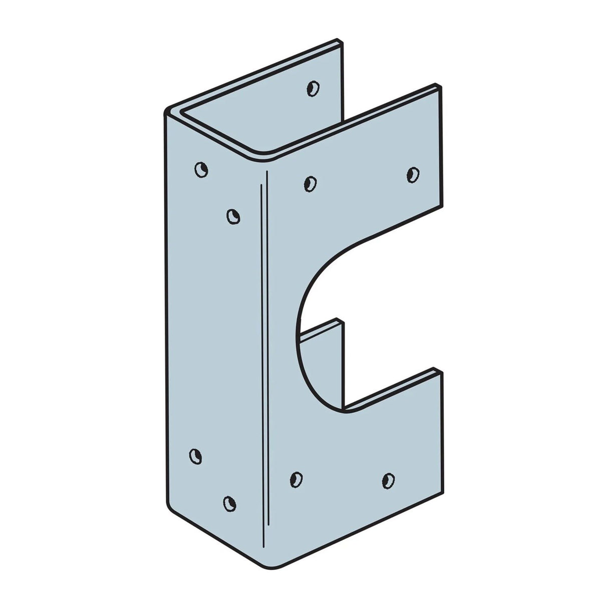 Simpson Strong-Tie SS1.5 (16-Gauge) Stud Shoe for Reinforcing Notched Studs - 3