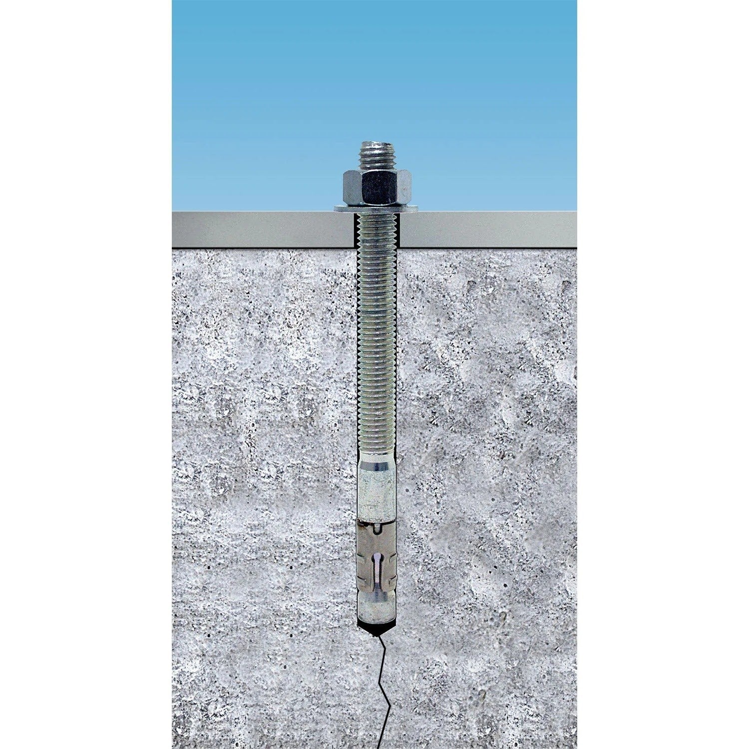 Simpson Strong-Tie STB2-373006SS Strong-Bolt (3/8" x 3") Stainless Steel 2 Wedge Anchor - Uassembled (50 Pack) - 3