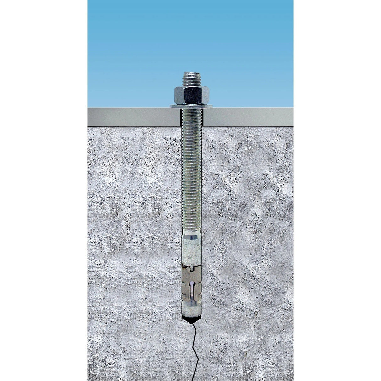 Simpson Strong-Tie STB2-37334 Strong-Bolt (3/8" x 3-3/4") 2 Wedge Anchor - Zinc Plated (50 Pack) - 3