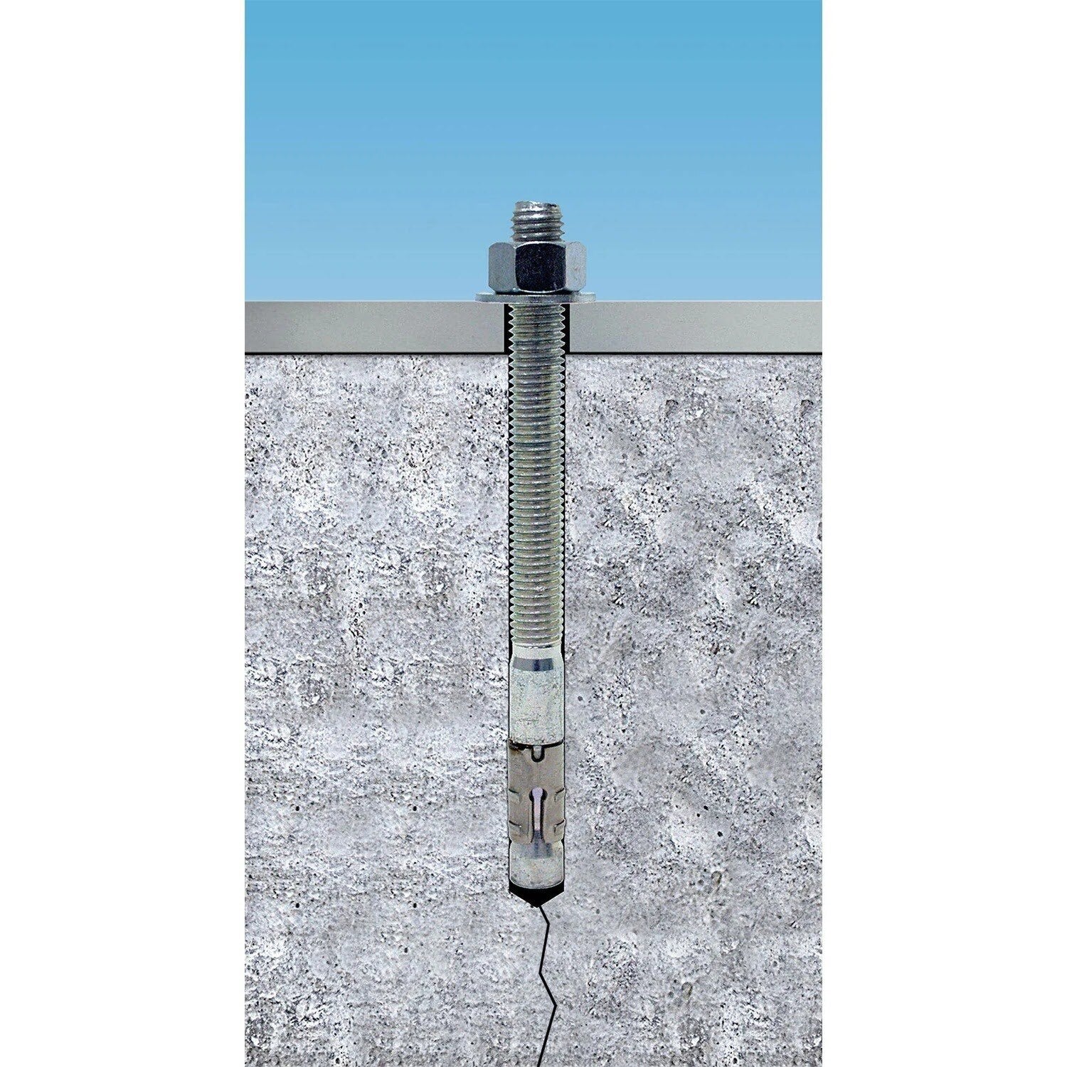 Simpson Strong-Tie STB2-757004SS Strong-Bolt 2 (3/4" x 7") Stainless Steel Wedge Anchor - Unassembled (10 Pack) - 3