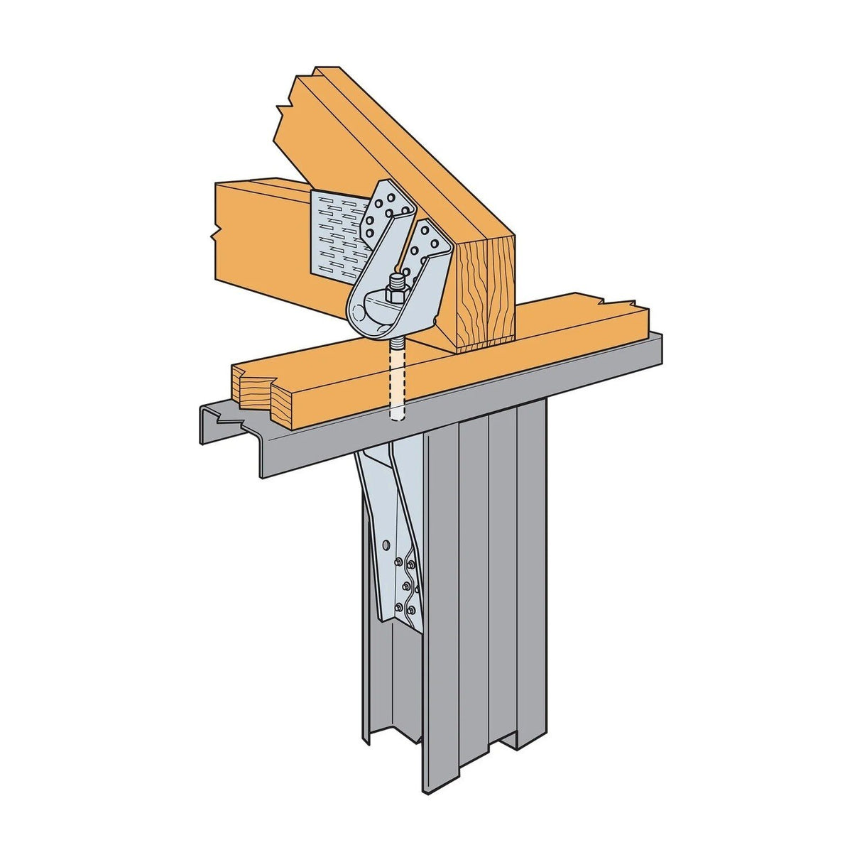 Simpson Strong-Tie S/HDU6 (10-3/8") Light-Gauge Steel Holdown, G90 Galvanized - 6