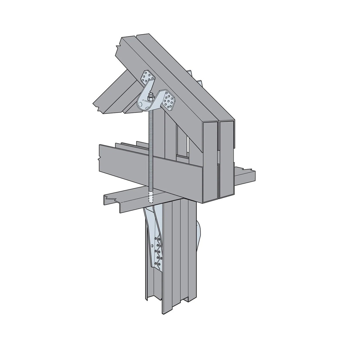 Simpson Strong-Tie S/HDU6 (10-3/8") Light-Gauge Steel Holdown, G90 Galvanized - 10