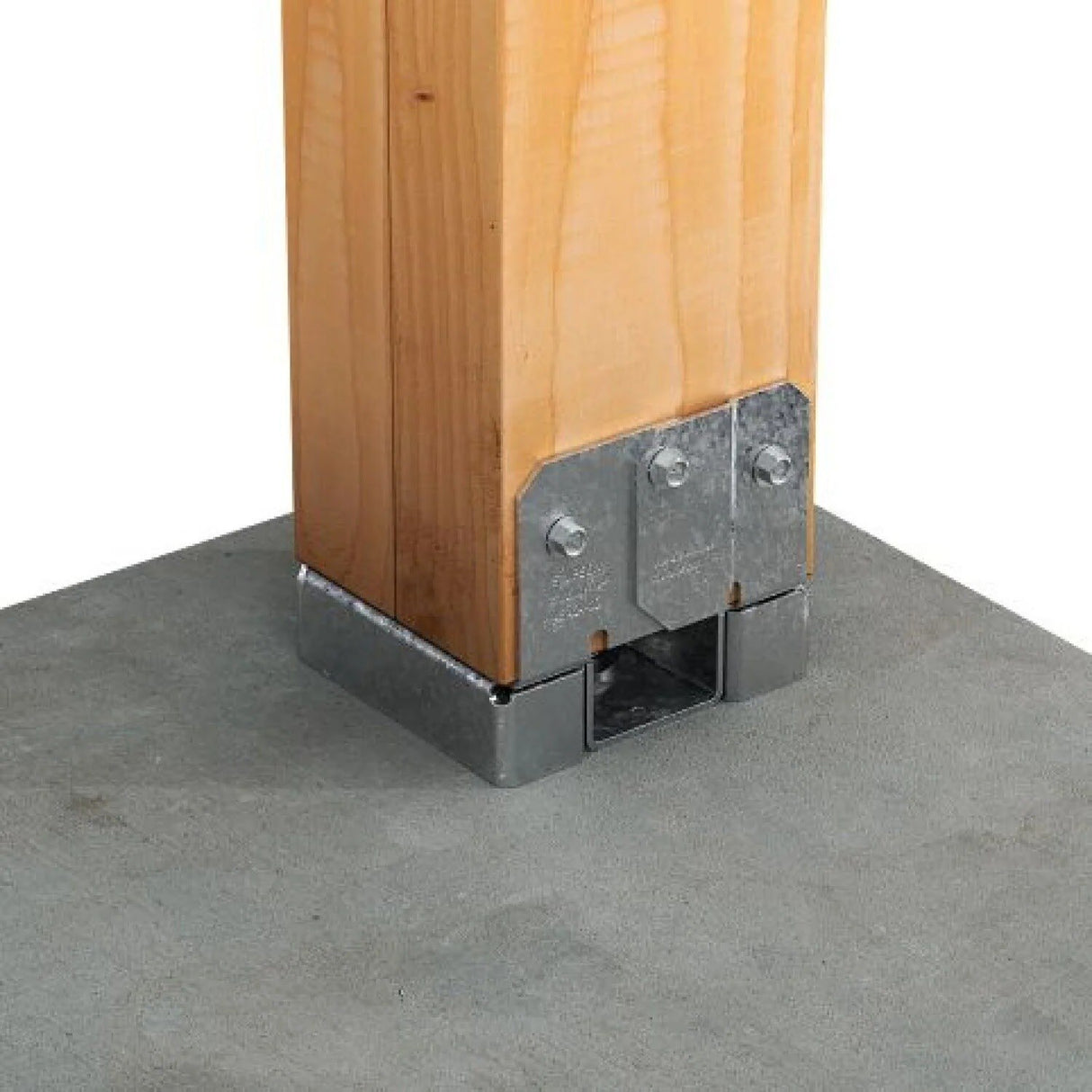 Simpson Strong-Tie ABA24-2Z (3-3/8") 16Ga Adjustable Standoff Post Base for Double 2x4 - ZMAX Finish - 4