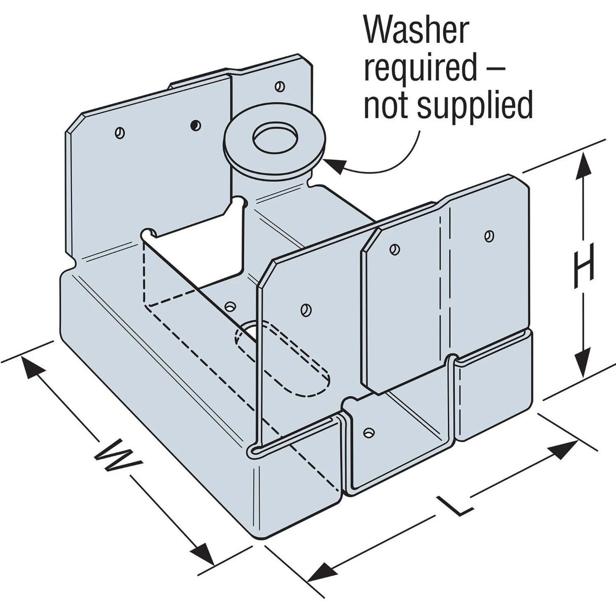Simpson Strong-Tie ABA66RZ (6") 14Ga Adjustable Standoff Post Base for 6x6 Rough - ZMAX Finish - 2