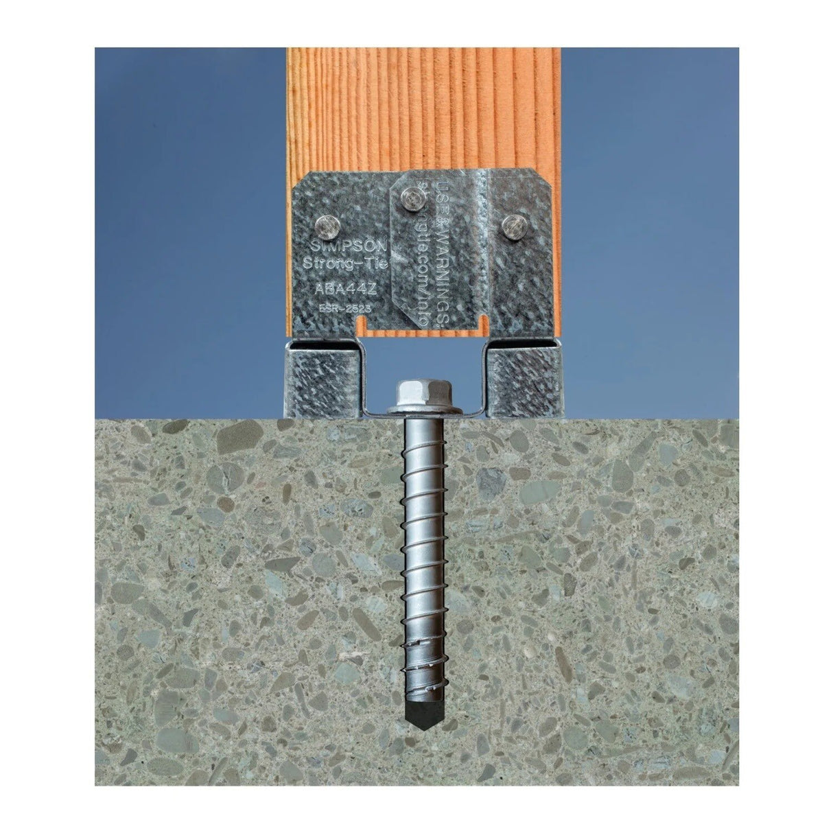 Simpson Strong-Tie ABA66Z (6") 16Ga Adjustable Standoff Post Base for 6x6 - ZMAX Finish - 6