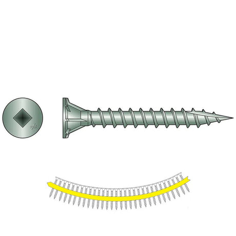 Simpson Strong-Tie CB3BLG114S (#10 x 1-1/4") Fiber-Cement Board Screw Collated (1500 Pack)