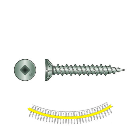 Simpson Strong-Tie CB3BLGHL158S (#9 x 1-5/8") Fiber-Cement Board Screw Collated (1500 Pack)