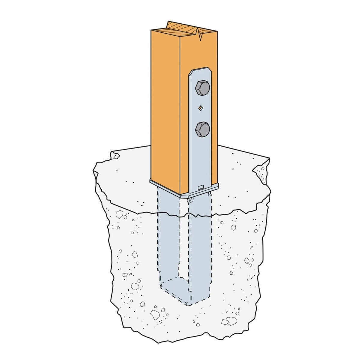 Simpson Strong-Tie CB44HDG (4" x4") Hot-Dip Galvanized Column Base - 2