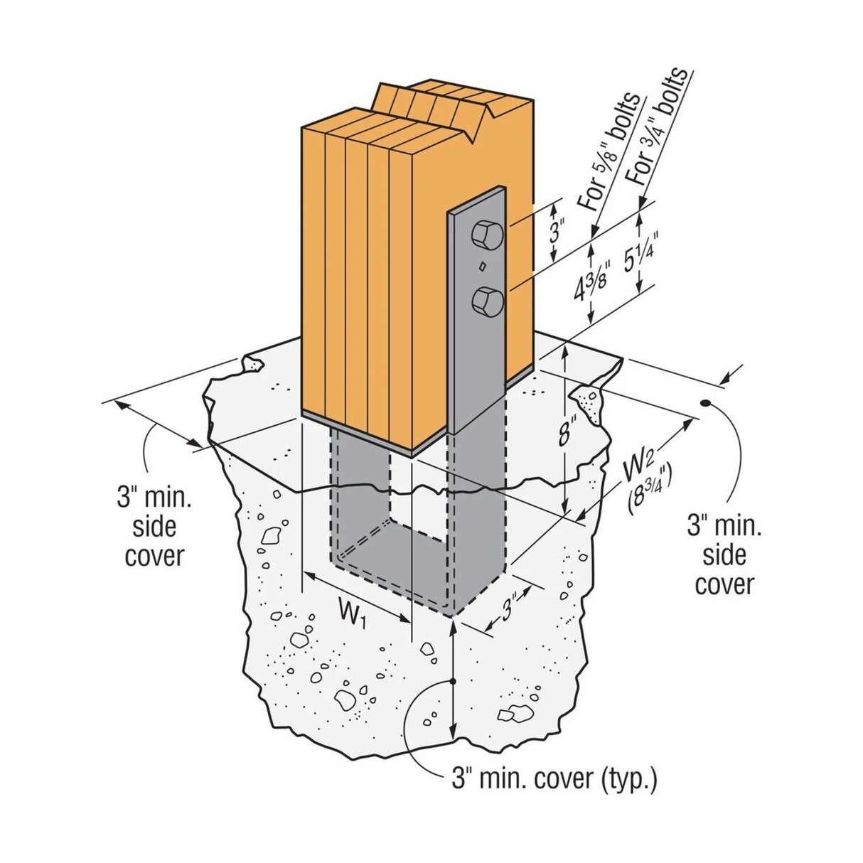 Simpson Strong-Tie CB66 Galvanized Column Base for 6x6 Posts - 2