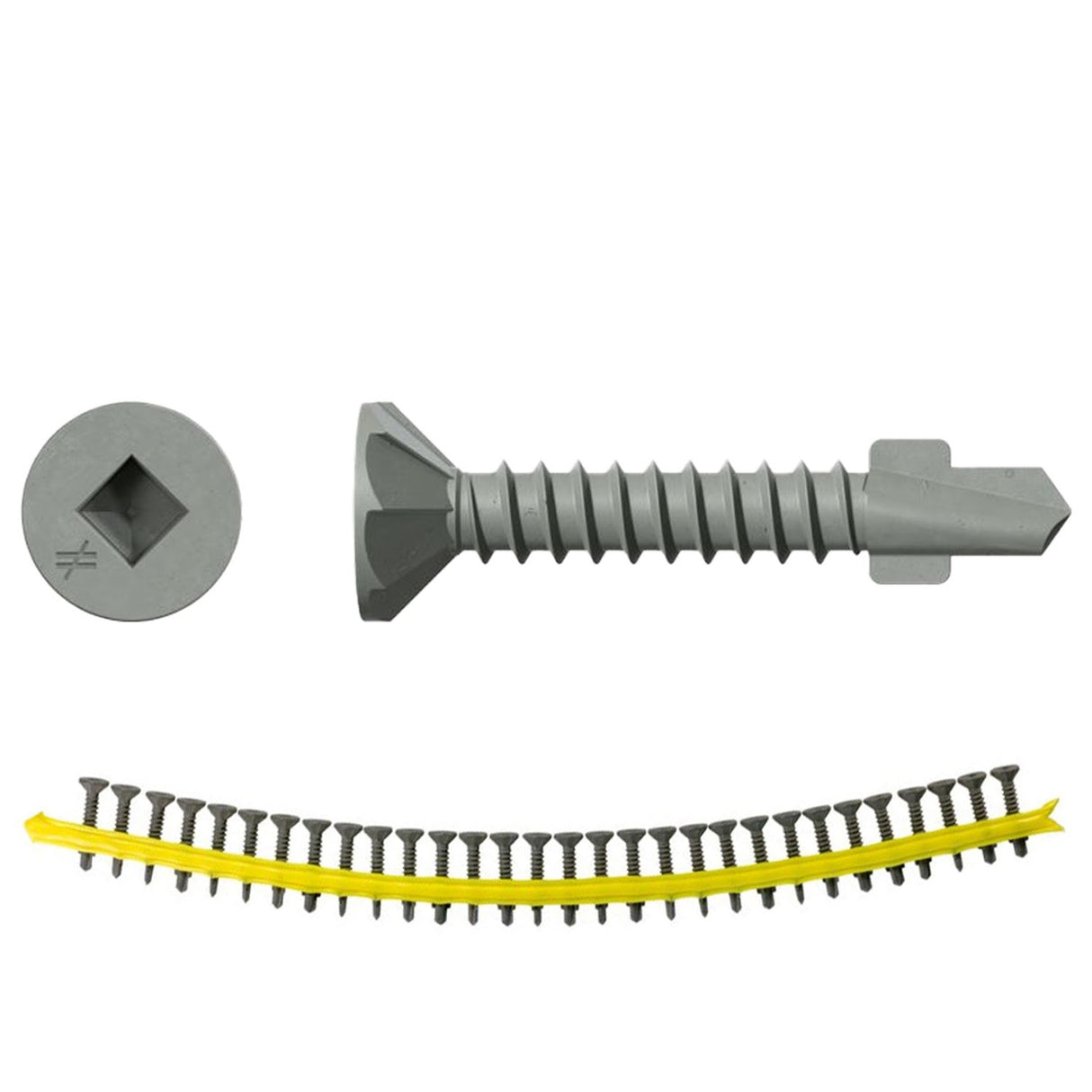 Simpson Strong-Tie CBSDQ106S (#8 x 1-1/16") Sheathing-to-CFS Screw Ribbed Flat Head (2500 Pack)