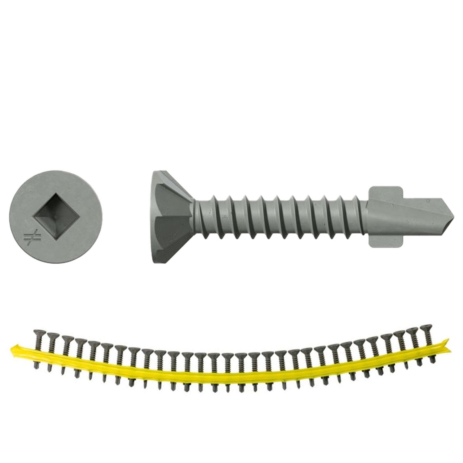 Simpson Strong-Tie CBSDQ106S (#8 x 1-1/16") Sheathing-to-CFS Screw Ribbed Flat Head (2500 Pack)