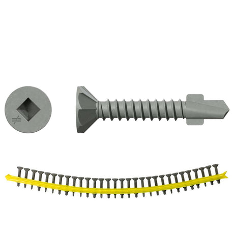 Simpson Strong-Tie CBSDQ106S (#8 x 1-1/16") Sheathing-to-CFS Screw Ribbed Flat Head (2500 Pack)