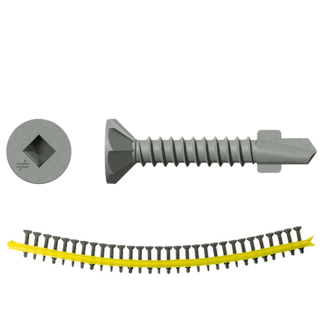Simpson Strong-Tie CBSDQ106S (#8 x 1-1/16") Sheathing-to-CFS Screw Ribbed Flat Head (2500 Pack)