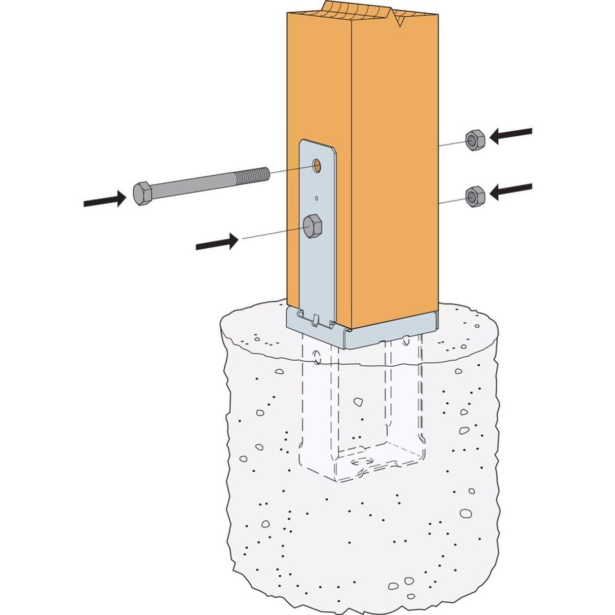 Simpson Strong-Tie CBST44Z ZMAX Standoff Column Base for 4x4 - 3