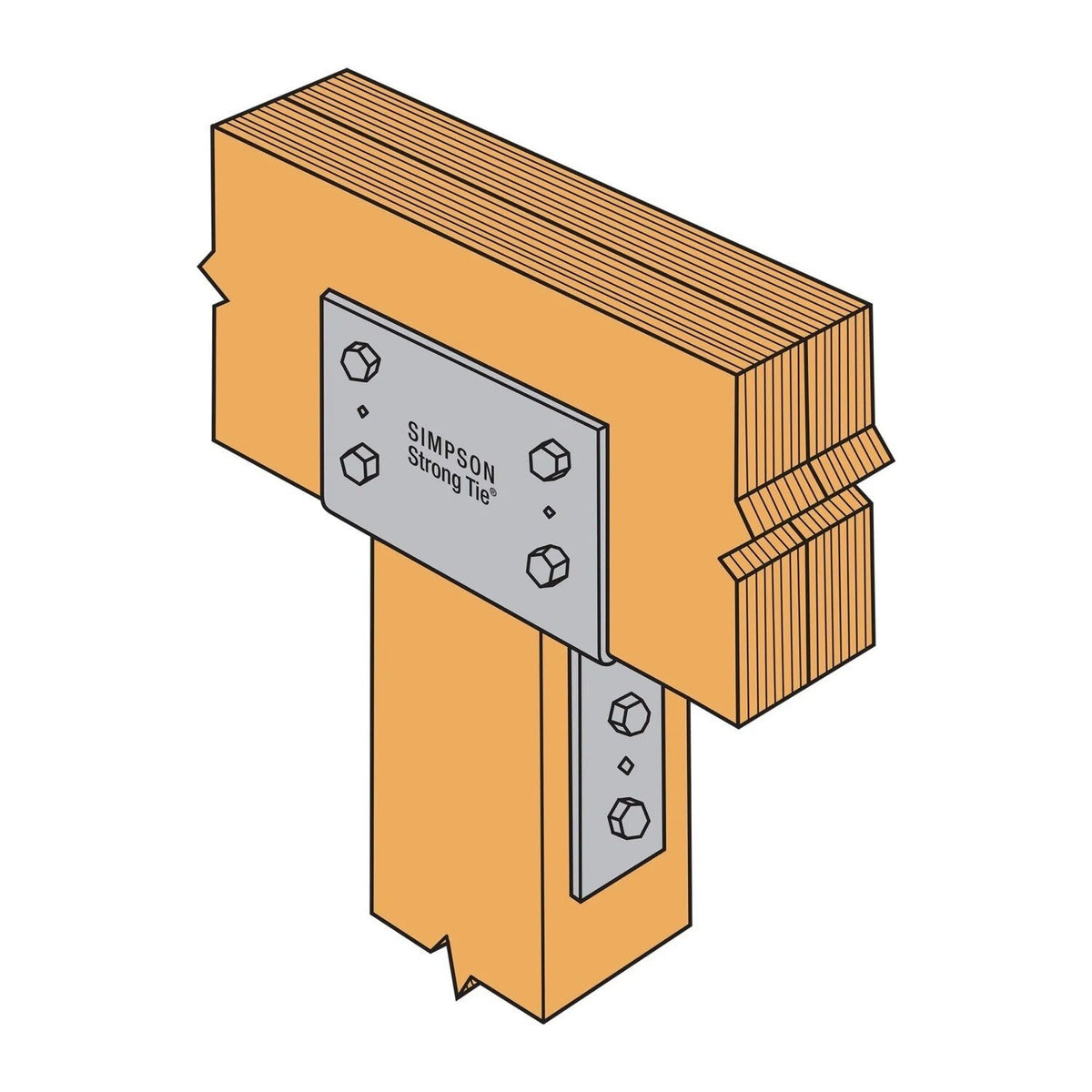 Simpson Strong-Tie CC46 Column Cap for 4x Beam and 6x Post - 3