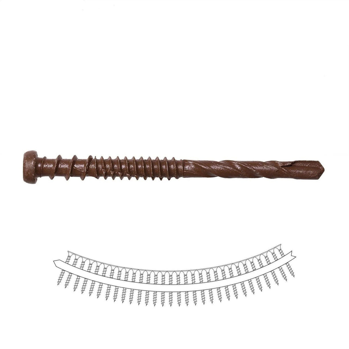 Simpson Strong-Tie DCSD238STN01 Deck-Drive (#10 x 2-3/8") DCSD Composite-to-Steel Screw - Tan 01 (1000 Pack)