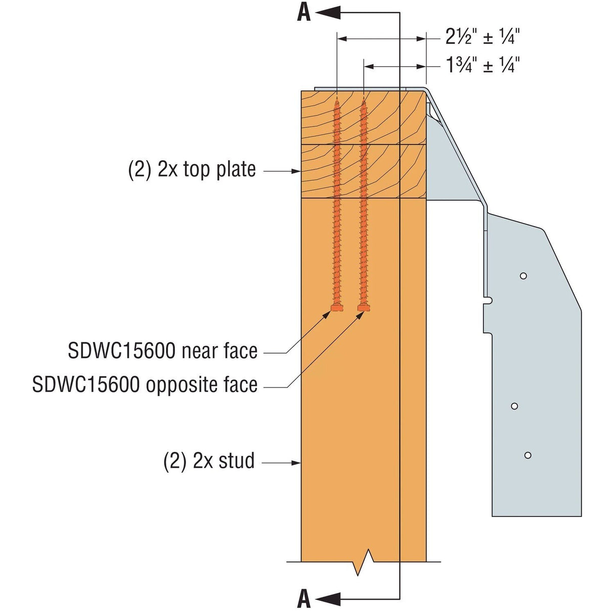 Simpson Strong-Tie DGHT5.37/11.88 (5-1/4" x 11-7/8") Top-Flange Fire Wall Hanger for Engineered Wood - 8