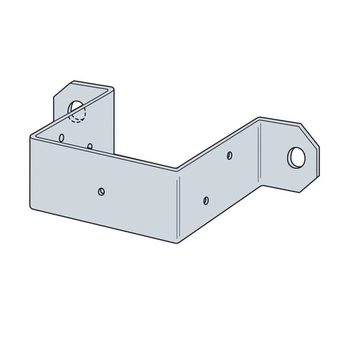 Simpson Strong-Tie DPT7Z Deck Post Tie for 4x4 Posts