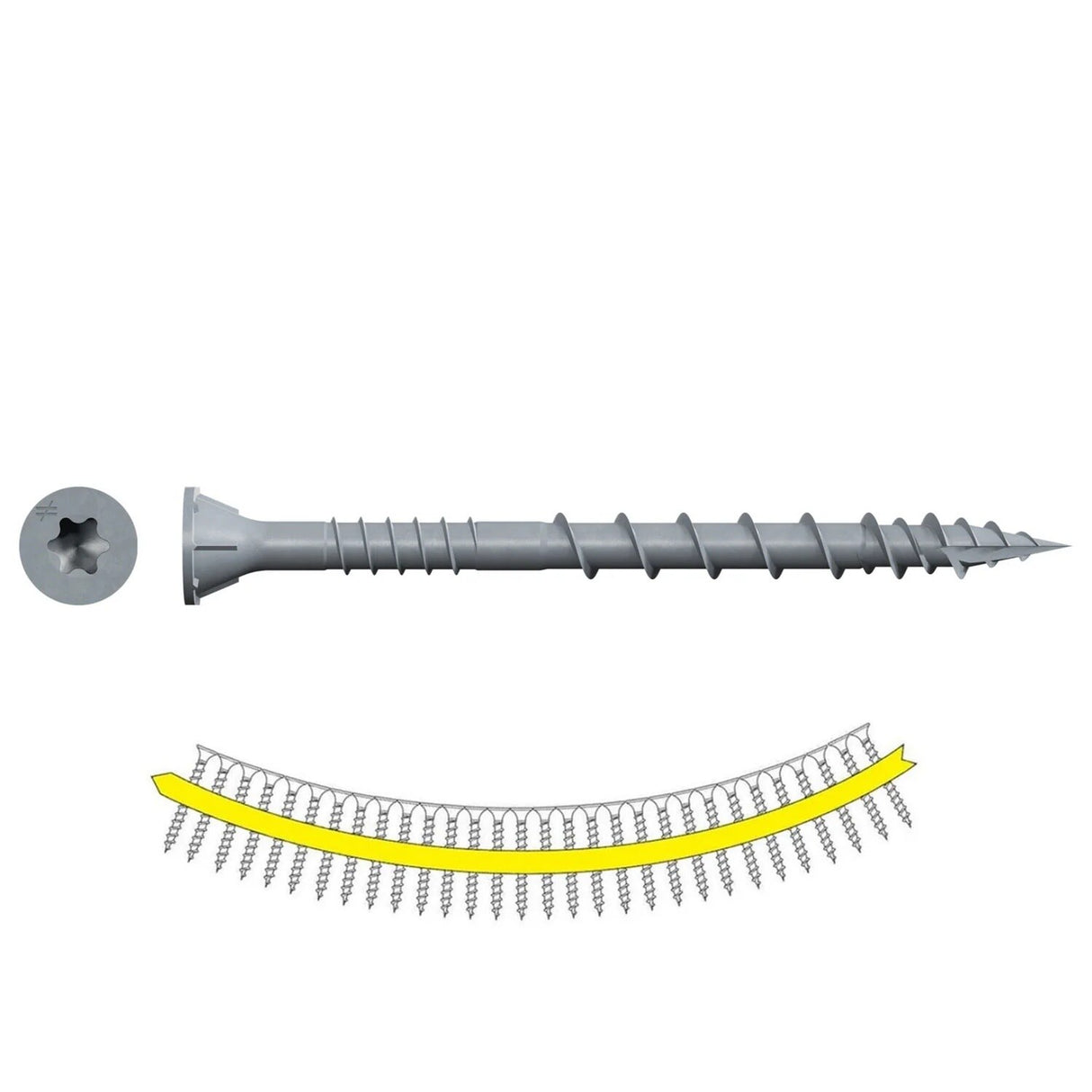 Simpson Strong-Tie DSVG3S Deck-Drive (#10 x 3") DSV Wood Screw Collated T25 6-Lobe Gray (1000 Pack)