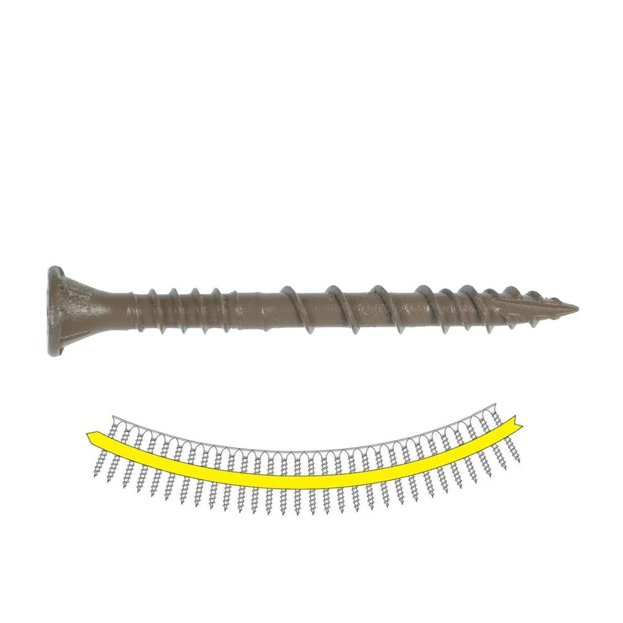 Simpson Strong-Tie DSVT2S Deck-Drive (#10 x 2") T25 DSV Quik Guard Wood Screw, Flat Head, Tan (1500 Pack)