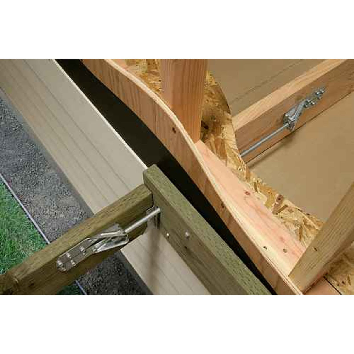 Simpson Strong-Tie DTT2Z-R2 (1-1/2") Deck Tension Tie - ZMAX Galvanized for 2x with SDS Screws (2 Pack) - 4