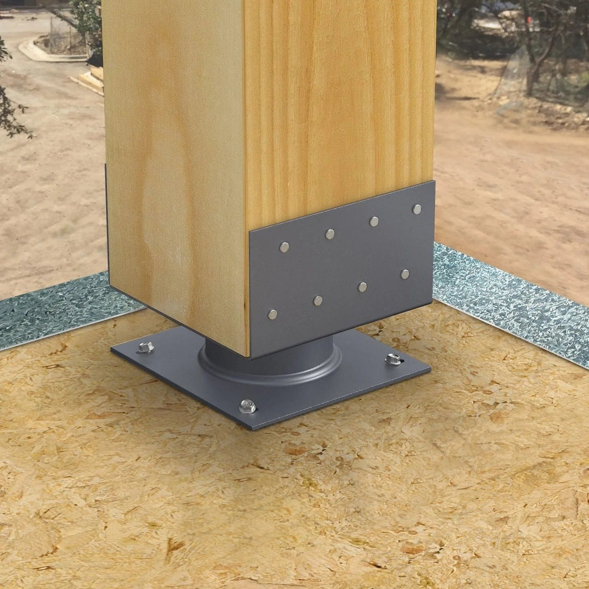 Simpson Strong-Tie ECB66HDG (6" x 6") Elevated Column Base - Hot-Dip Galvanized - 3