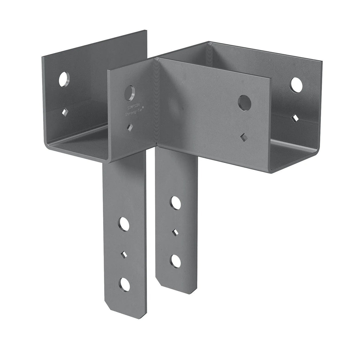 Simpson Strong-Tie ECCLR444HDG L-Shape End Column Cap for 4x Beams and 4x Post, Skewed Right, Hot-Dip Galvanized