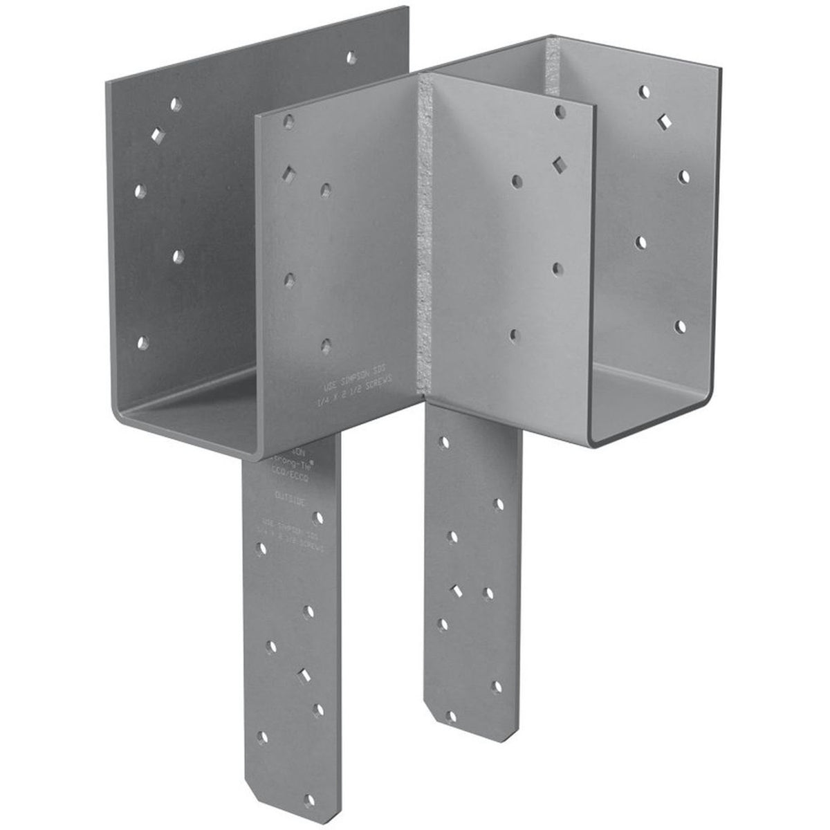 Simpson Strong-Tie ECCLRQ464SDS L-Shape End Column Cap for 4x Beams, 6x Post with SDS Screws, Skewed Right