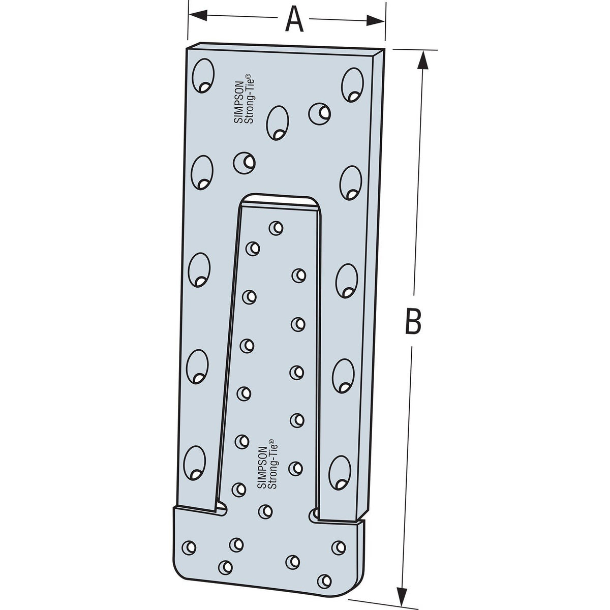 Simpson Strong-Tie ETB160A-SCRB Hidden Timber Connector with Screws for Glulam Beams - 2