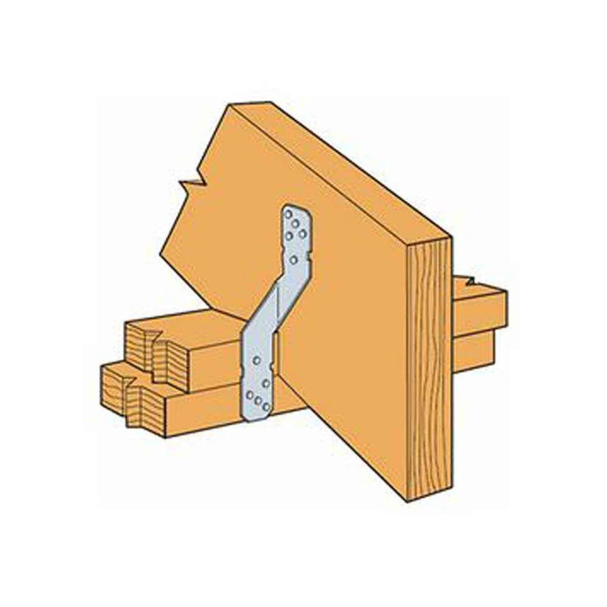 Simpson Strong-Tie H8SS (1-1/4" x 8" 18 Gauge) Hurricane Tie - Stainless Steel for Wood Construction - 4